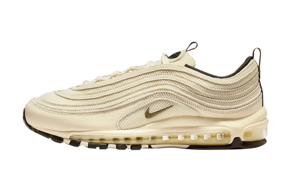 スニーカー Nike AIR MAX97 NB2 COCONUT MILK CARGO KHAKI-BLACK DV5451-100 Men's Nike Air Max 97 NB 2 Coconut Milk/Cargo Khaki-Black