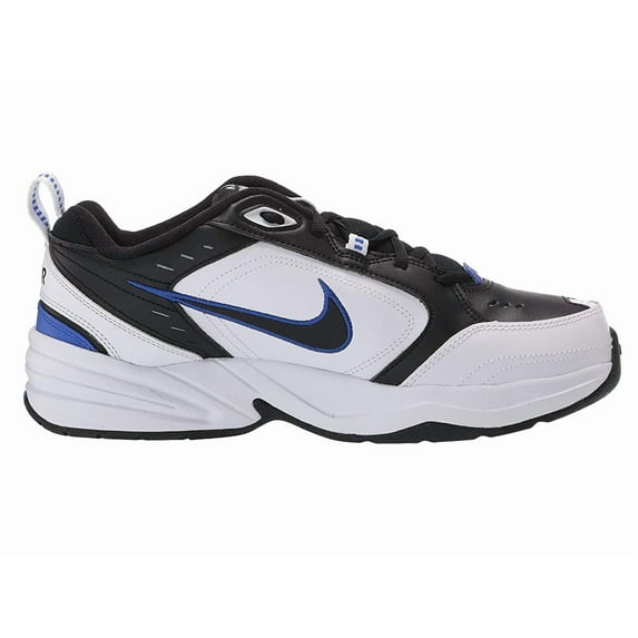 Nike Men's Air Monarch IV Cross Trainer, Black/Black-White-Racer Blue, 12 Regular US