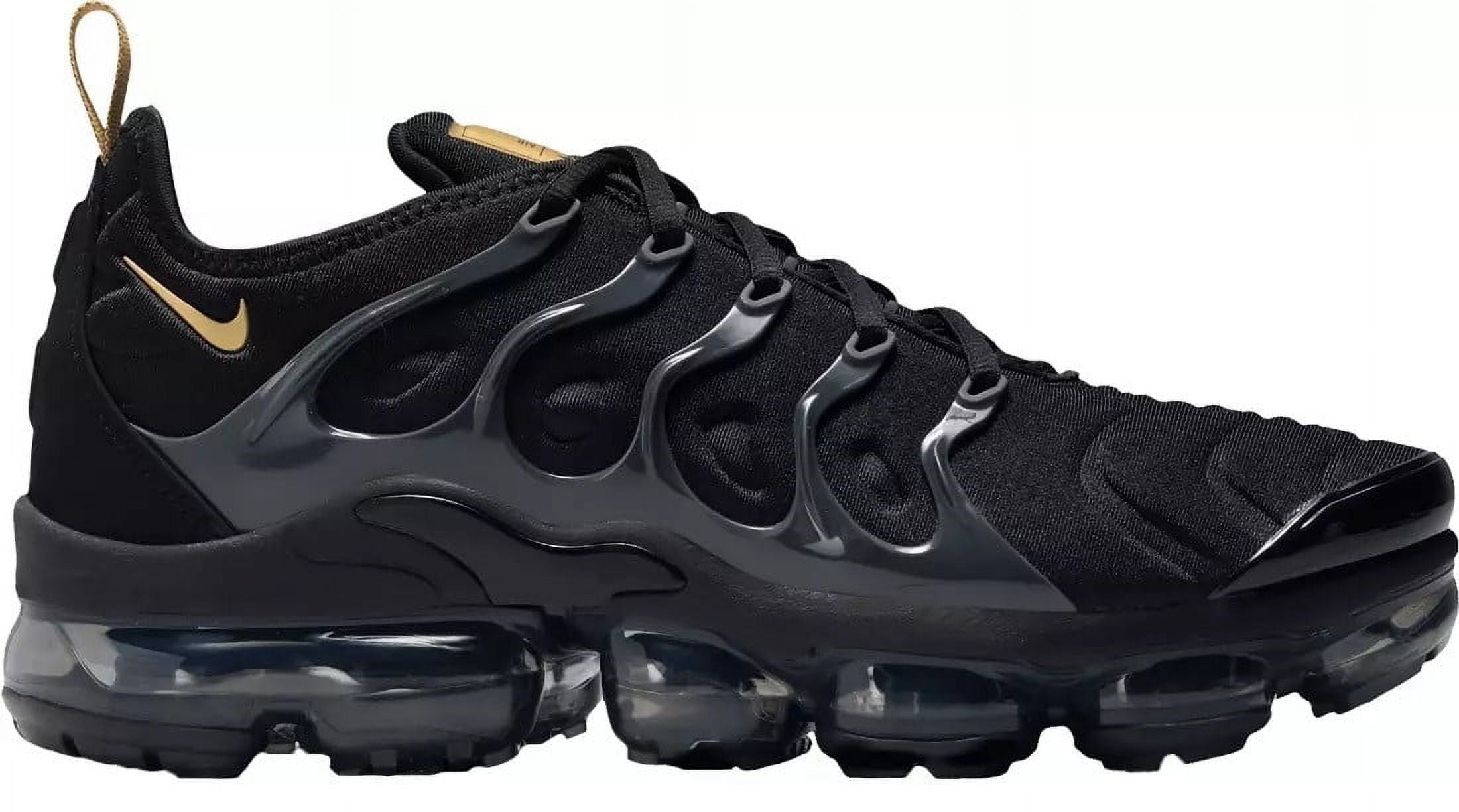 vapormax plus black and metallic gold