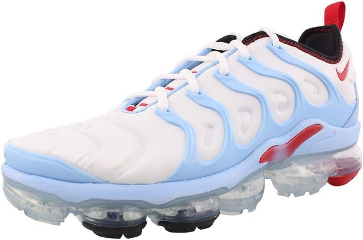 white and university red vapormax plus
