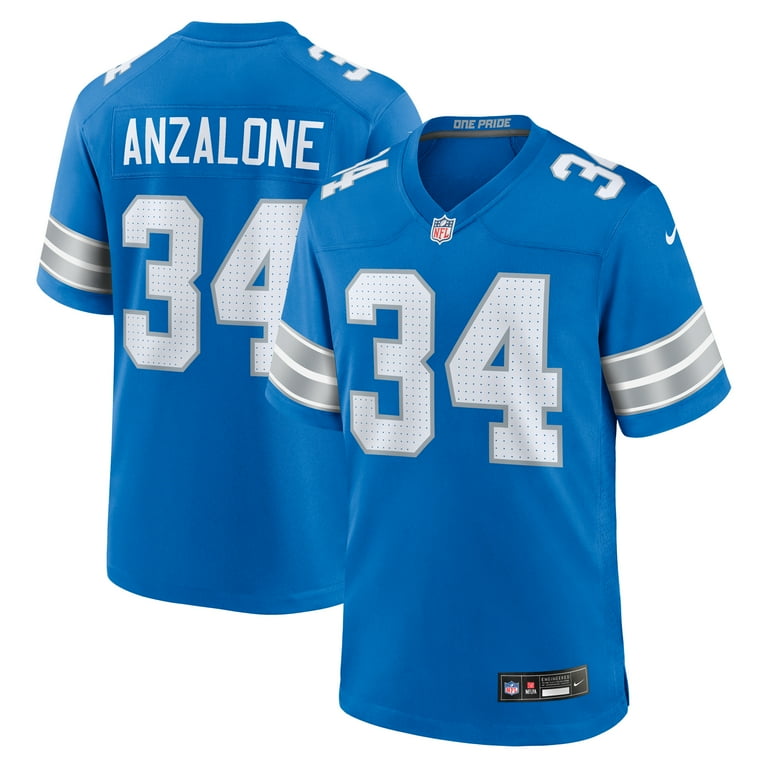 Men's Nike Alex Anzalone Blue Detroit Lions Game Jersey - Walmart.com