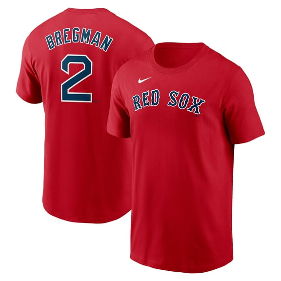 Men's Nike Alex Bregman Red Boston Red Sox Fuse Name & Number T-Shirt