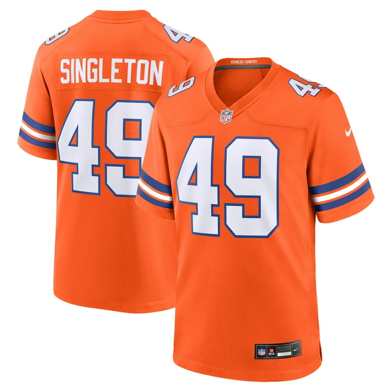 Men's Nike Alex Singleton Orange Denver Broncos Alternate Game
