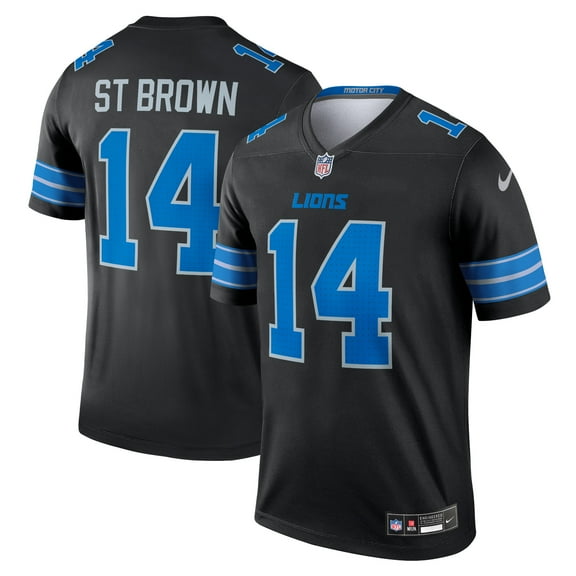 Men's Nike Amon-Ra St. Brown Black Detroit Lions Legend Player Performance Top