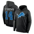 thumbnail image 1 of Men's Nike Amon-Ra St. Brown Black Detroit Lions Player Name & Number Therma Hoodie, 1 of 3
