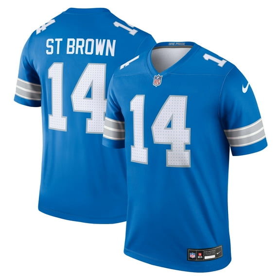 Men's Nike Amon-Ra St. Brown Blue Detroit Lions Legend Player Performance Top