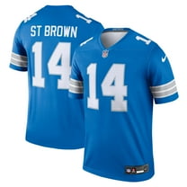 Men's Nike Amon-Ra St. Brown Blue Detroit Lions Legend Player Performance Top