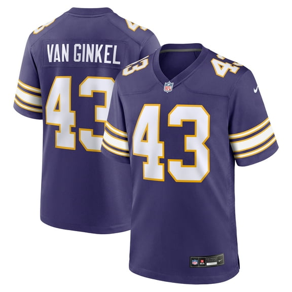 Men's Nike Andrew Van Ginkel Purple Minnesota Vikings Alternate Game Jersey