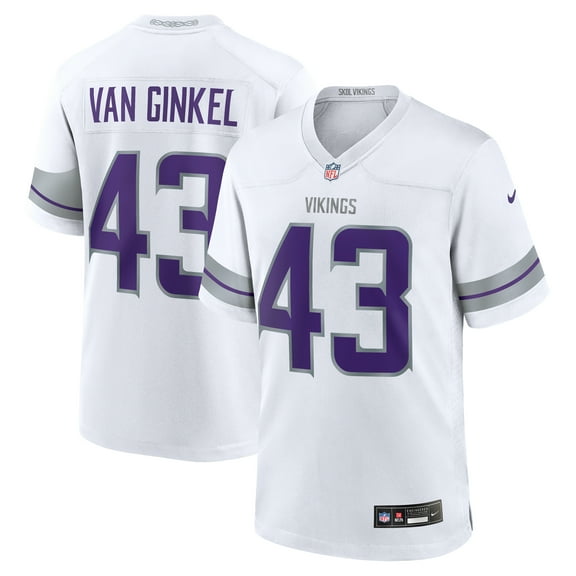 Men's Nike Andrew Van Ginkel White Minnesota Vikings Alternate Game Jersey
