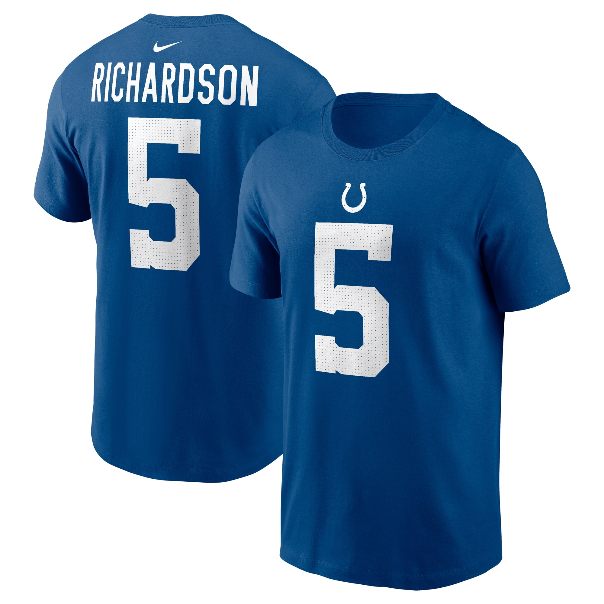 Men s Nike Anthony Richardson Royal Indianapolis Colts 2023 NFL Draft First Round Pick Player Name Number T Shirt Walmart