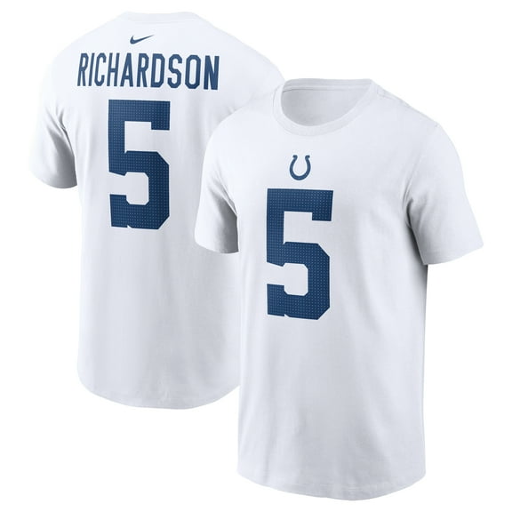 Men's Nike Anthony Richardson White Indianapolis Colts  Player Name & Number T-Shirt