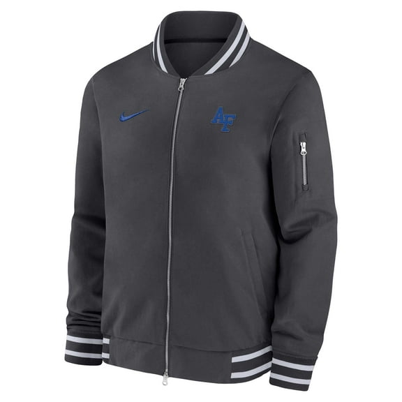 Men's Nike Anthracite Air Force Falcons Full-Zip Bomber Jacket