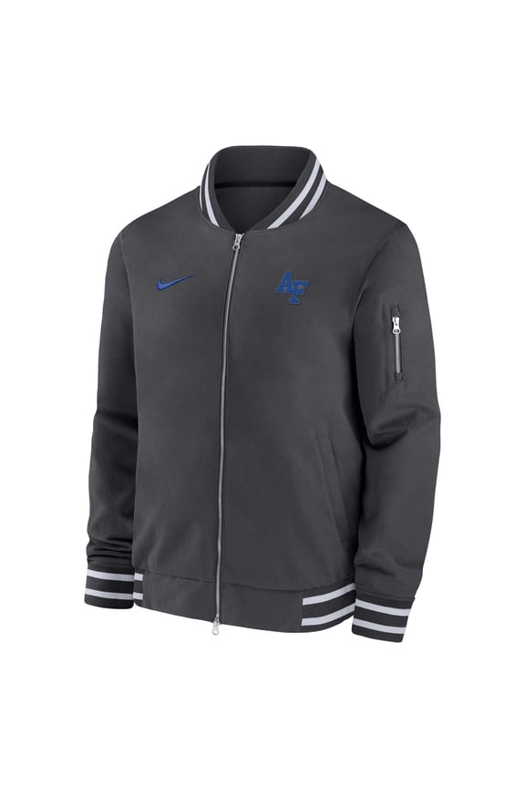 Men's Nike Anthracite Air Force Falcons Full-Zip Bomber Jacket
