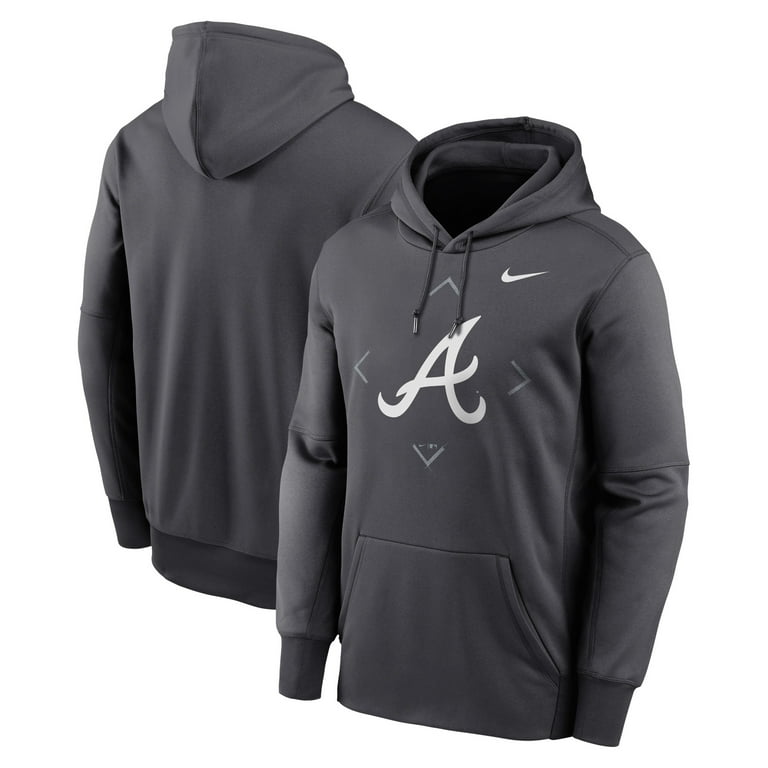 Men's Nike Anthracite Atlanta Braves Bracket Icon Performance Pullover  Hoodie 