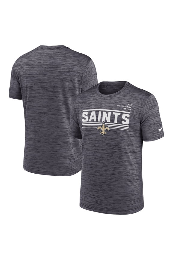 Men's Nike Anthracite New Orleans Saints Yardline Velocity Performance T-Shirt