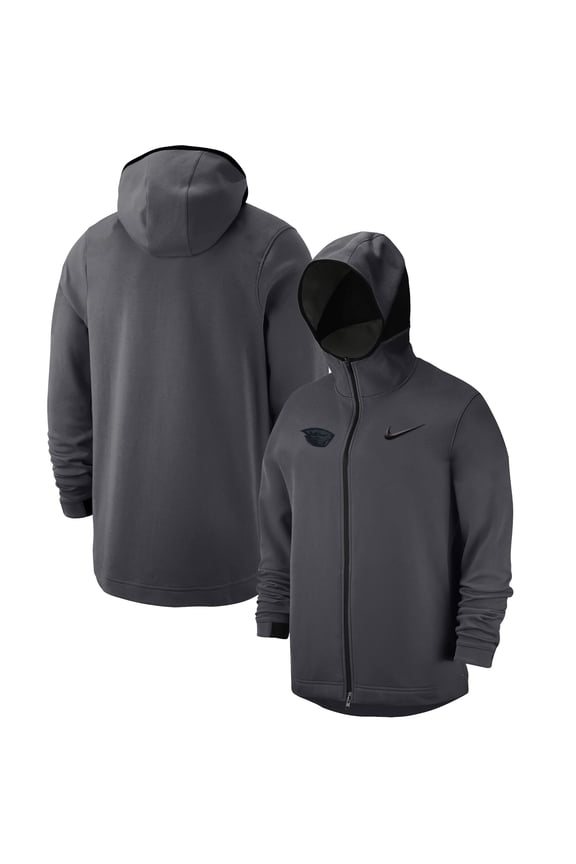 Men's Nike Anthracite Oregon State Beavers Tonal Showtime Full-Zip Hoodie Jacket