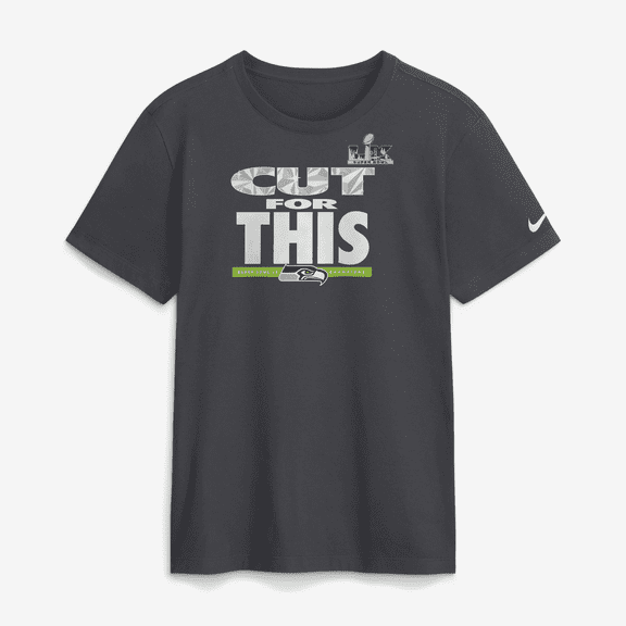 Men's Nike Anthracite Seattle Seahawks Super Bowl LX Champions Pickoff Move Parade T-Shirt