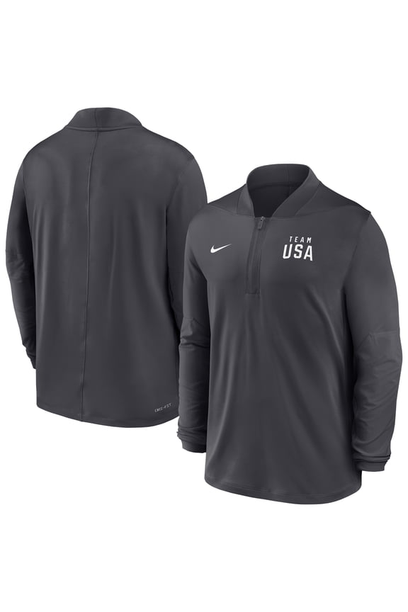 Men's Nike Anthracite Team USA Dri-FIT Half-Zip Pullover