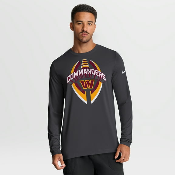 Men's Nike Anthracite Washington Commanders Primetime Legend Icon Performance Long Sleeve T-Shirt