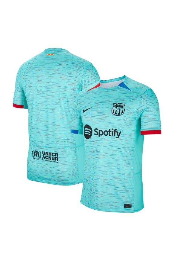 Men's Nike Aqua Barcelona 2023/24 Third Replica Jersey