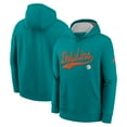 thumbnail image 1 of Men's Nike Aqua Miami Dolphins Rewind Club Logo Pullover Hoodie, 1 of 3