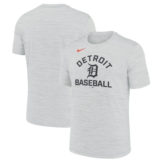Men's Nike Ash Detroit Tigers Velocity Team City Baseball Dri-FIT T-Shirt