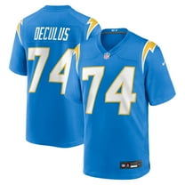 Men's Nike Austin Deculus Powder Blue Los Angeles Chargers Team Game Jersey