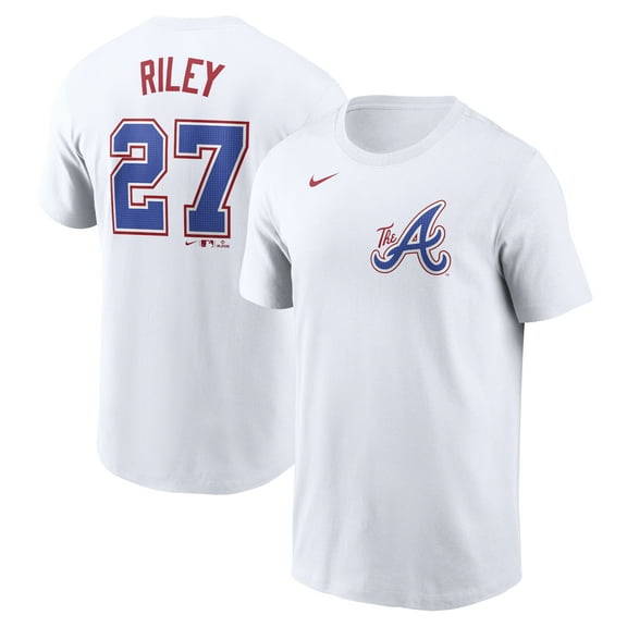 Men's Nike Austin Riley-White Atlanta Braves City Connect Fuse Name & Number T-Shirt