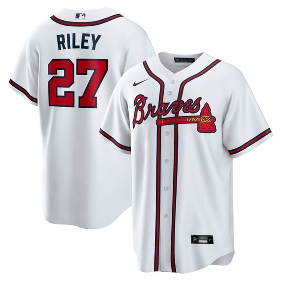 Men's Nike Austin Riley White Atlanta Braves Home Replica Player Jersey