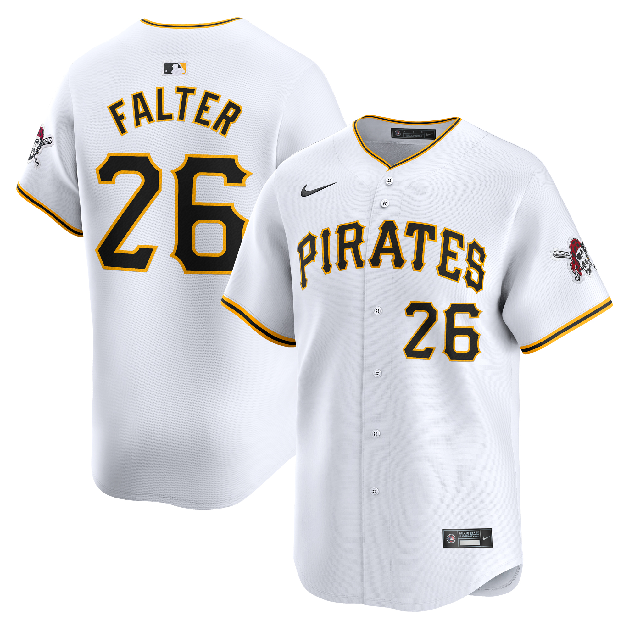 Men's Nike Bailey Falter White Pittsburgh Pirates Home Limited Player