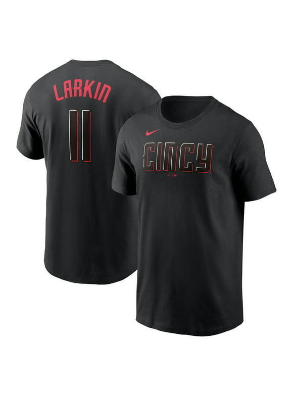 Men's Nike Barry Larkin Black Cincinnati Reds City Connect Name & Number T-Shirt