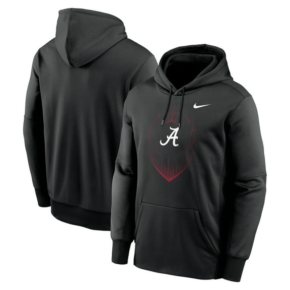 Men's Nike Black Alabama Crimson Tide Icon Football Performance Pullover Hoodie
