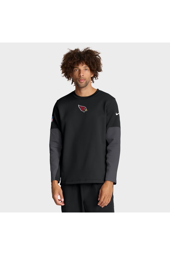 Men's Nike Black Arizona Cardinals Sideline Coach Therma-FIT Long Sleeve T-Shirt