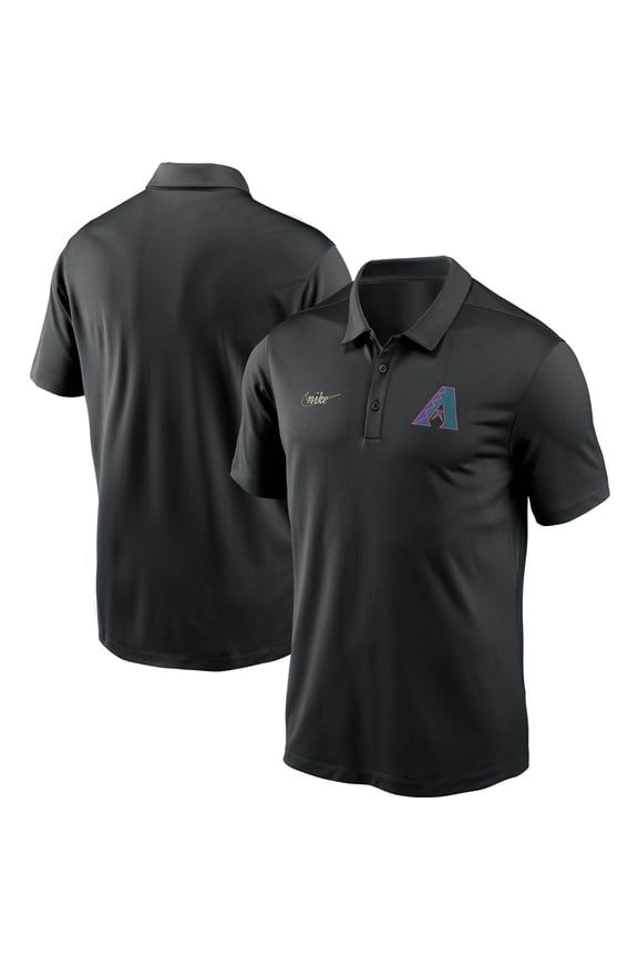 Men's Nike Black Arizona Diamondbacks Cooperstown Collection Logo Franchise Performance Polo