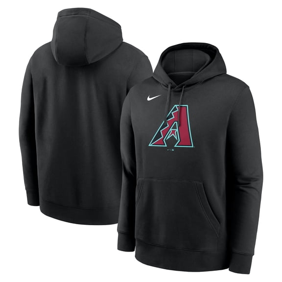 Men's Nike Black Arizona Diamondbacks Logo Club Fleece Hoodie