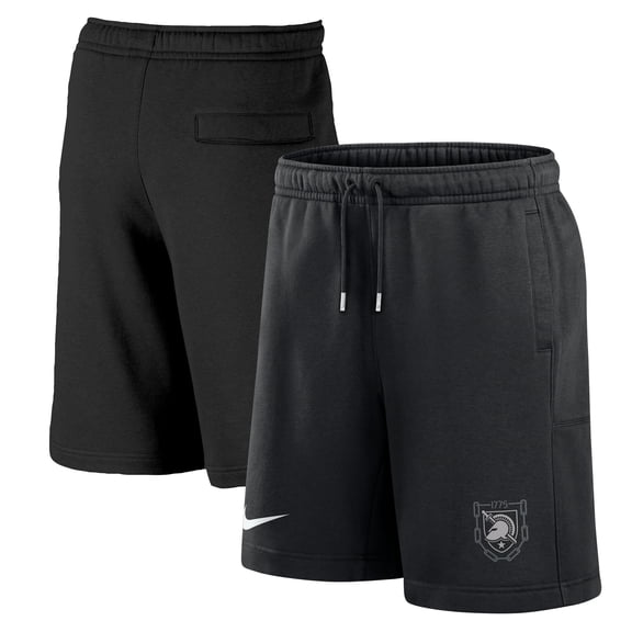 Men's Nike Black Army Black Knights Army 250 Collection Club Fleece Shorts
