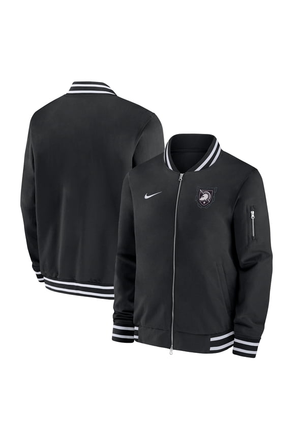 Men's Nike Black Army Black Knights Army 250 Collection Full-Zip Bomber Jacket