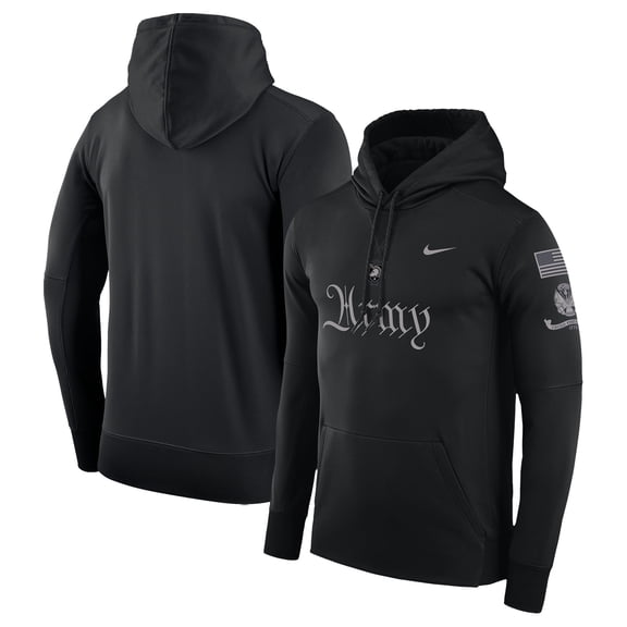 Men's Nike Black Army Black Knights Army 250 Collection Therma Hoodie