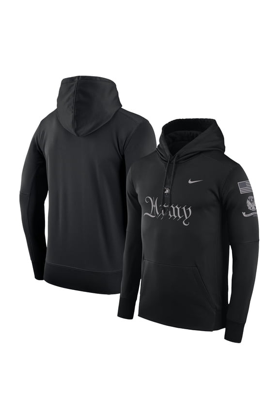 Men's Nike Black Army Black Knights Army 250 Collection Therma Hoodie