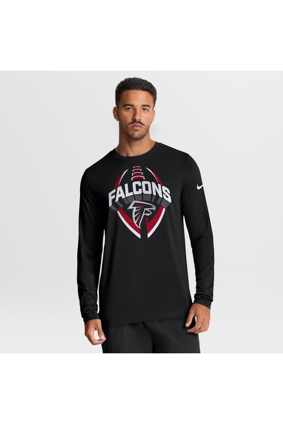 Men's Nike Black Atlanta Falcons Primetime Legend Icon Performance Long Sleeve T-Shirt