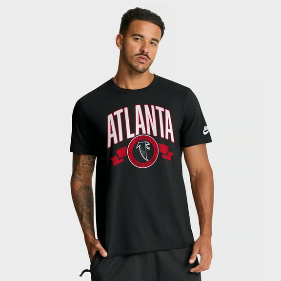 Men's Nike Black Atlanta Falcons Rewind Front and Back Hit Essential T-Shirt