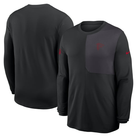 Men's Nike Black Atlanta Falcons Sideline Coach UV Dri-FIT Long Sleeve Shirt