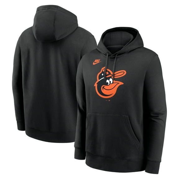 Men's Nike Black Baltimore Orioles Cooperstown Collection Logo Club Hoodie