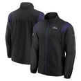 thumbnail image 1 of Men's Nike Black Baltimore Ravens Sideline Woven Logo Full-Zip Jacket, 1 of 3