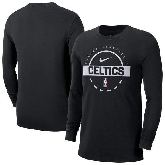 Men's Nike  Black Boston Celtics Authentic Long Sleeve Practice T-Shirt