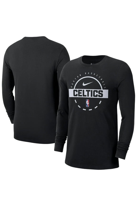 Men's Nike Black Boston Celtics Authentic Long Sleeve Practice T-Shirt