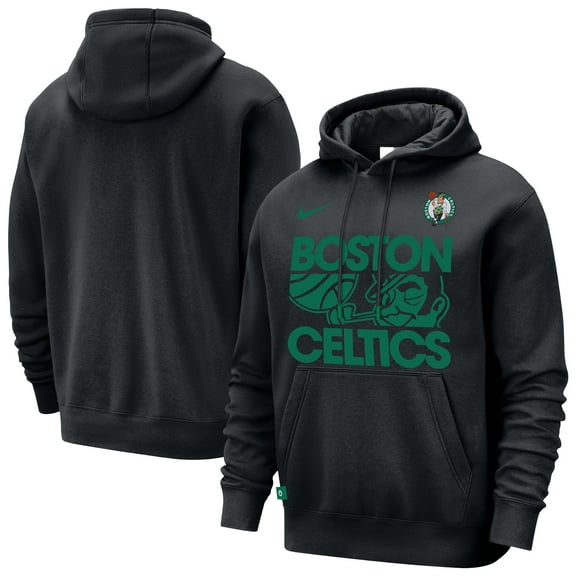 Men's Nike Black Boston Celtics Courtside Club Pullover Hoodie