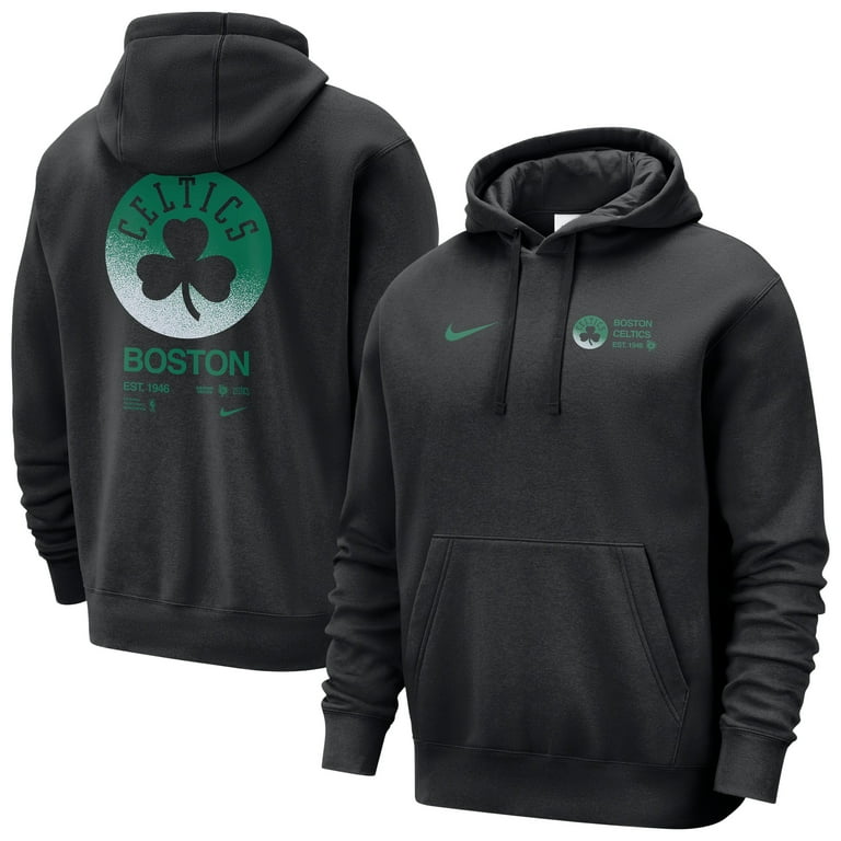 Men s Nike Black Boston Celtics Courtside Club Pullover Hoodie Walmart