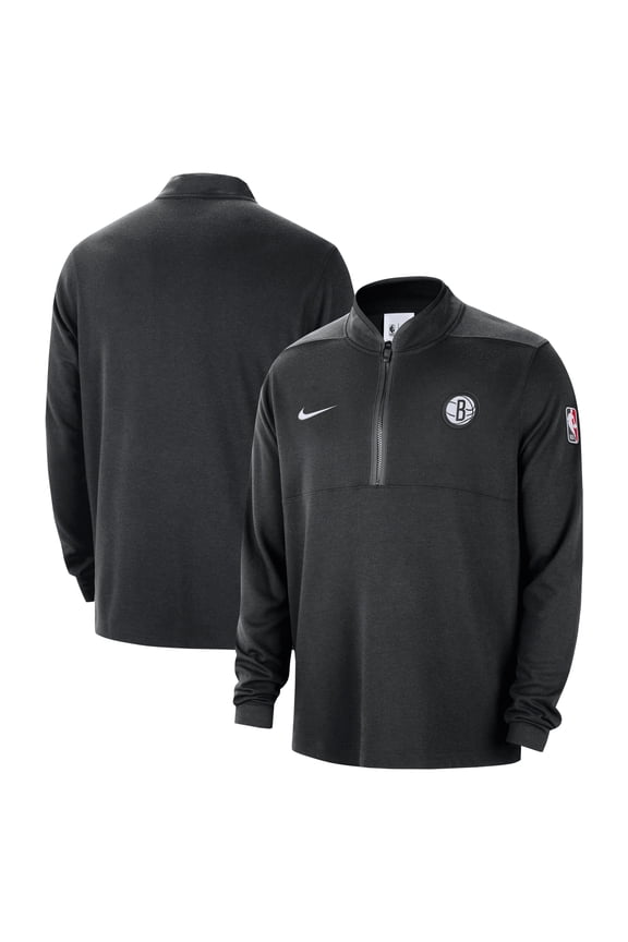 Men's Nike Black Brooklyn Nets 2024/25 Courtside Performance Half-Zip Top