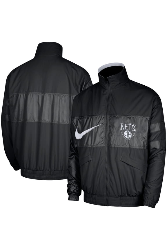 Men's Nike Black Brooklyn Nets Courtside Versus Capsule Full-Zip Jacket